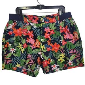 Fresh Tropical Floral Vacation Shorts Size 14